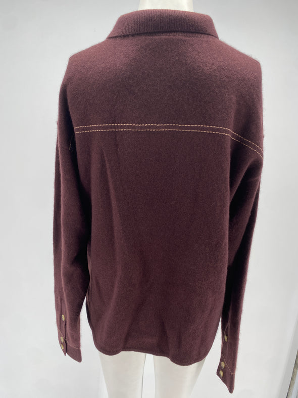 Pull en cachemire marron