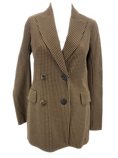 Veste pied de poule beige