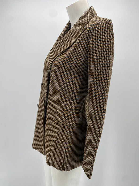 Veste pied de poule beige