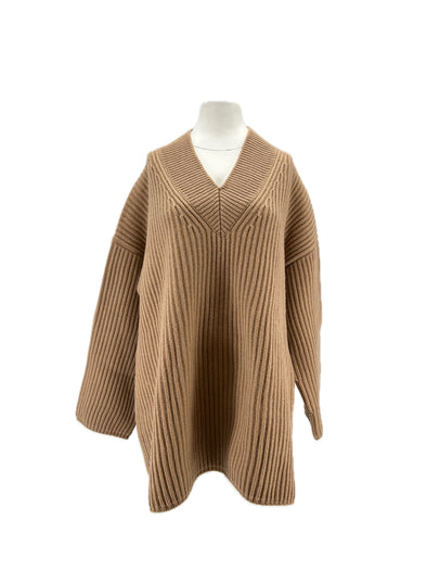 Pull en laine camel