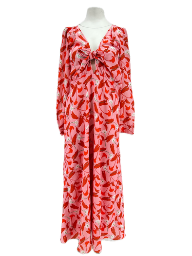 Robe longue rose