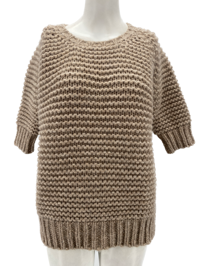 Pull en maille beige