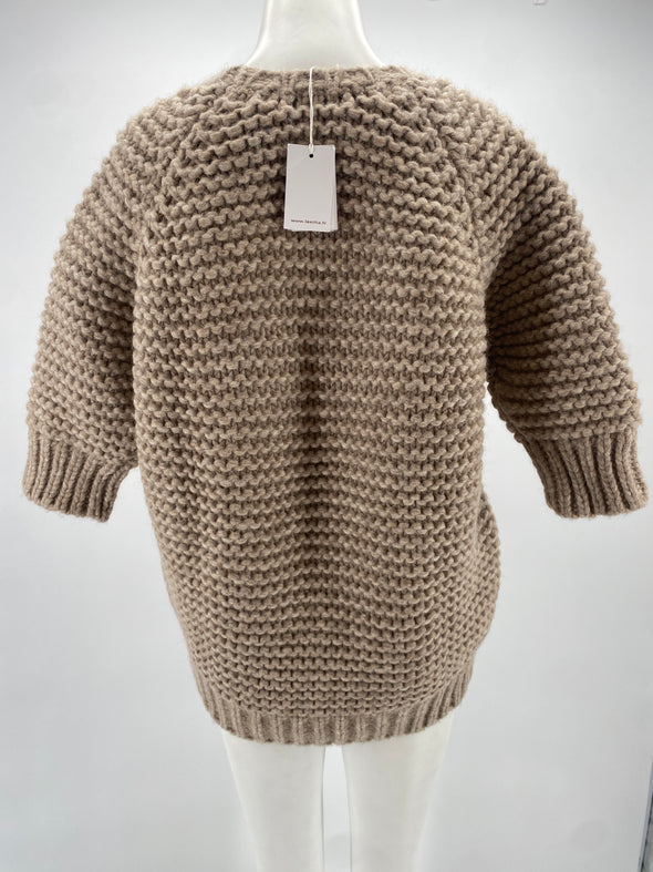 Pull en maille beige