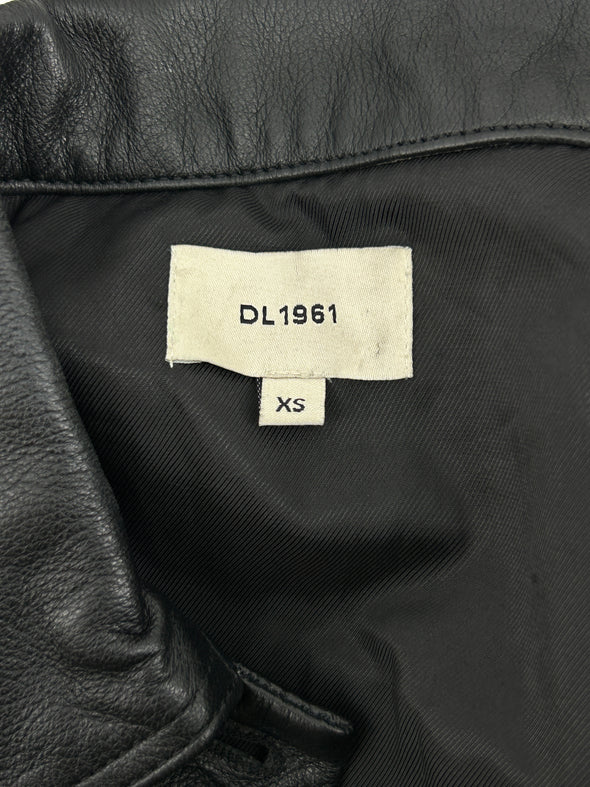 Veste en cuir noire