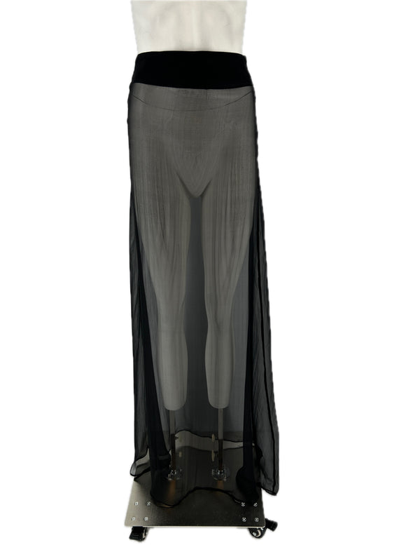 Jupe transparente noire