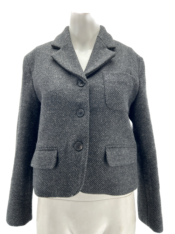 Veste en laine gris foncé