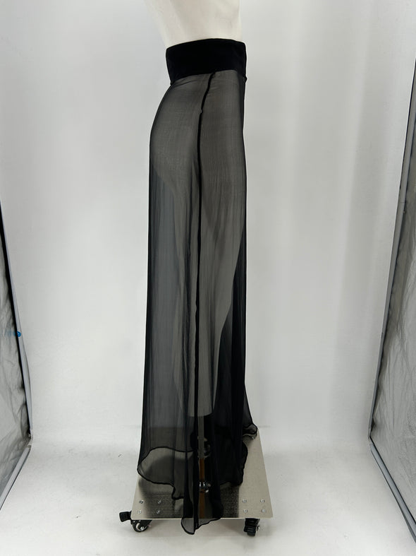Jupe transparente noire