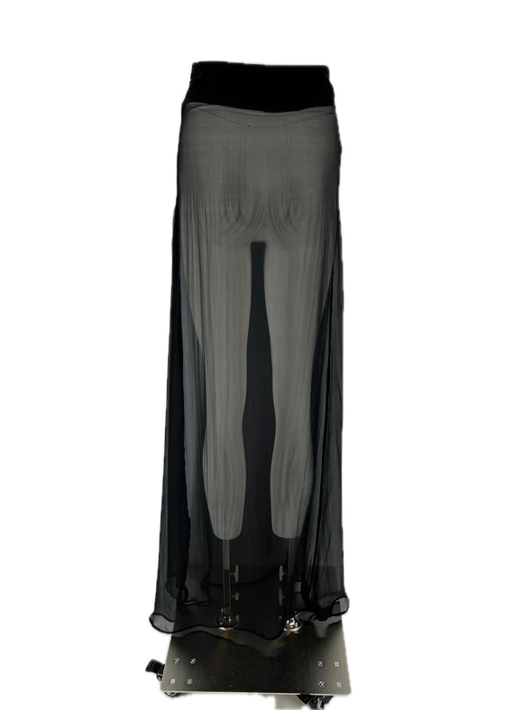Jupe transparente noire