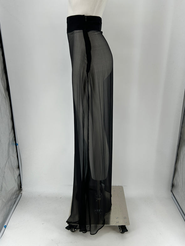 Jupe transparente noire