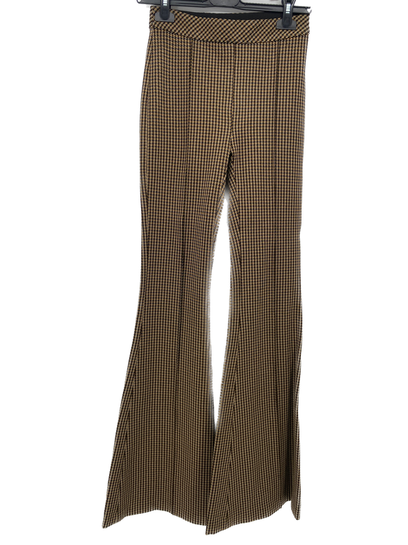 Pantalon pied de poule beige