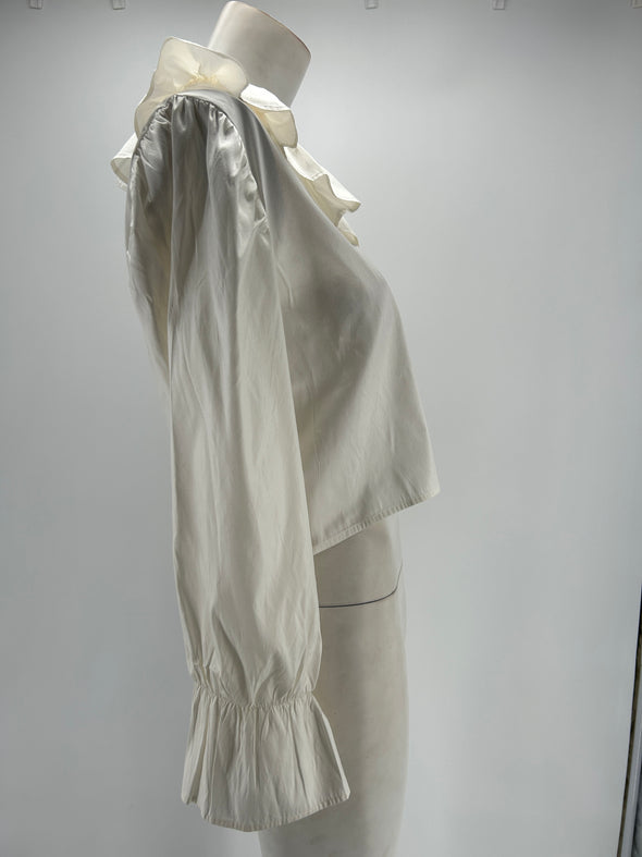 Chemisier blanc avec col