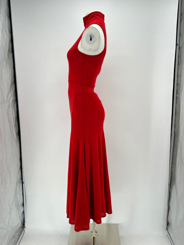 Robe en laine rouge "Olsen"
