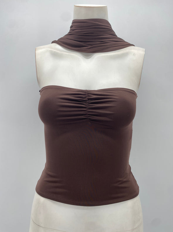 Top marron cut-out