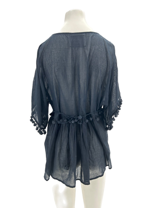 Blouse brodé noire