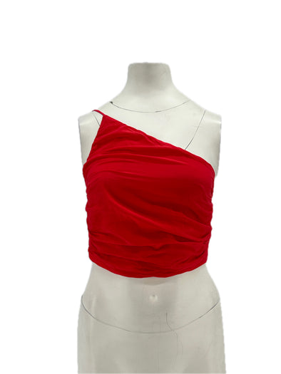Top asymétrique rouge