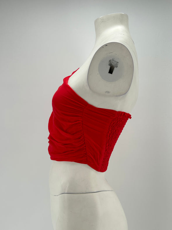 Top asymétrique rouge