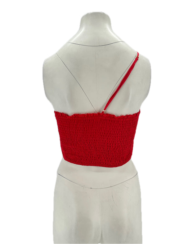 Top asymétrique rouge