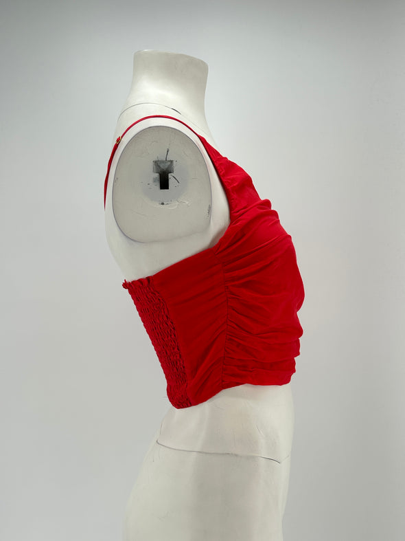 Top asymétrique rouge