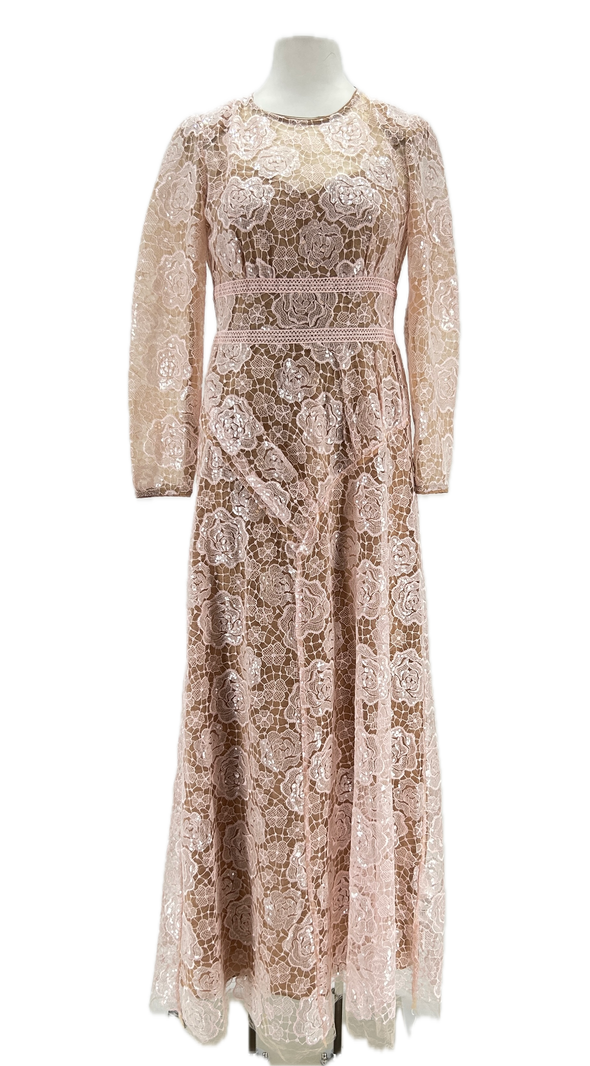 Robe rose à sequins