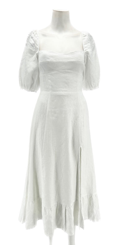 Robe blanche en lin