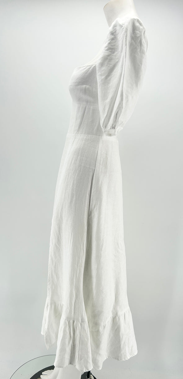 Robe blanche en lin