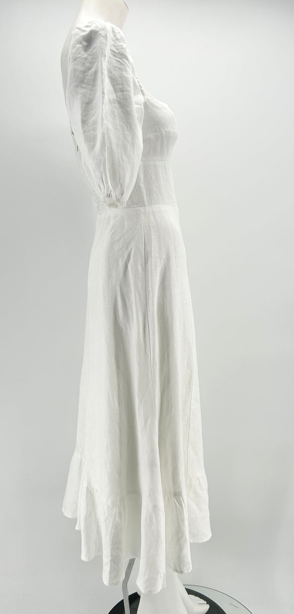 Robe blanche en lin