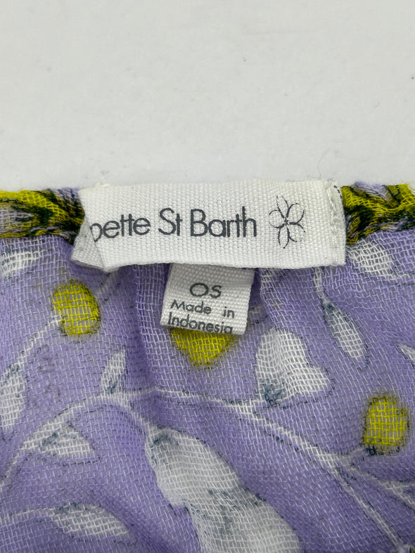 Top violet à fleurs