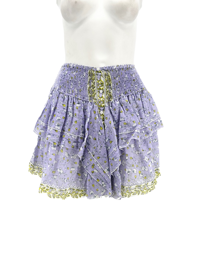 Jupe violette à volants
