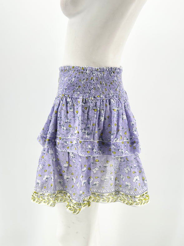 Jupe violette à volants