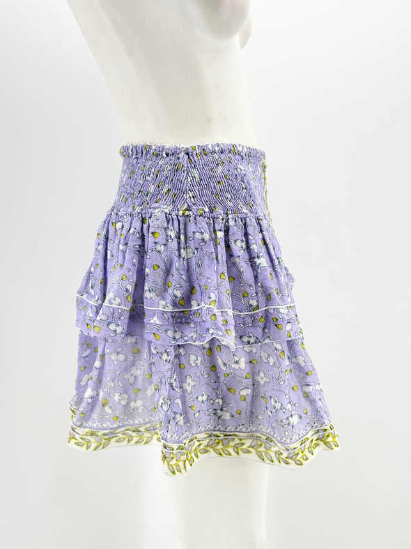 Jupe violette à volants