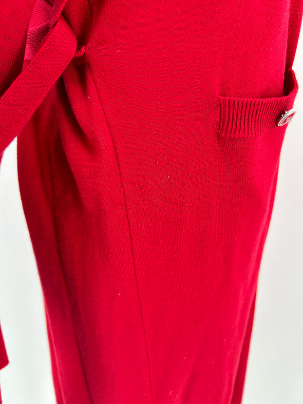 Veste en laine rouge