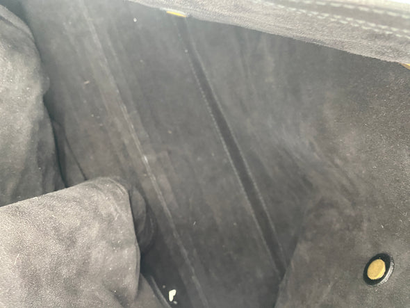 Sac noir en cuir verni