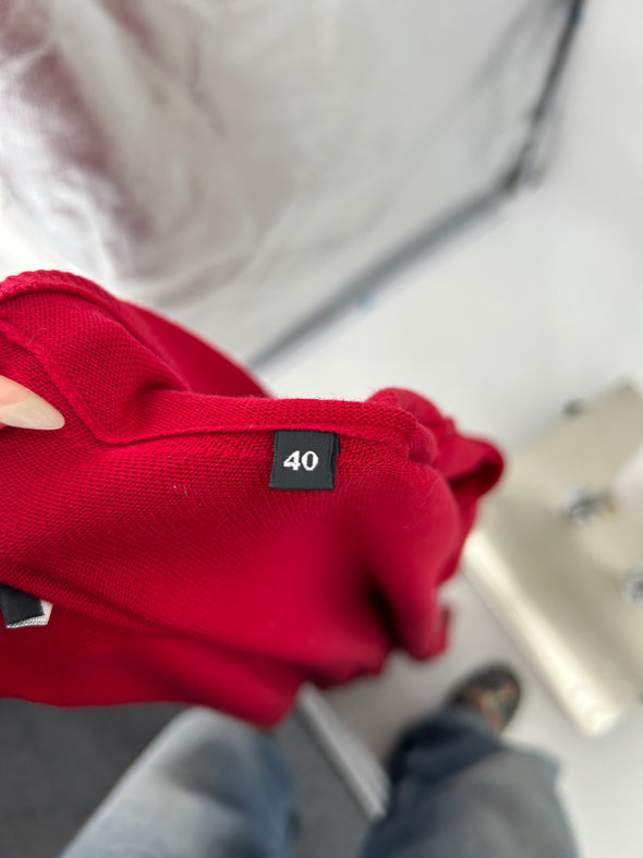 Veste en laine rouge
