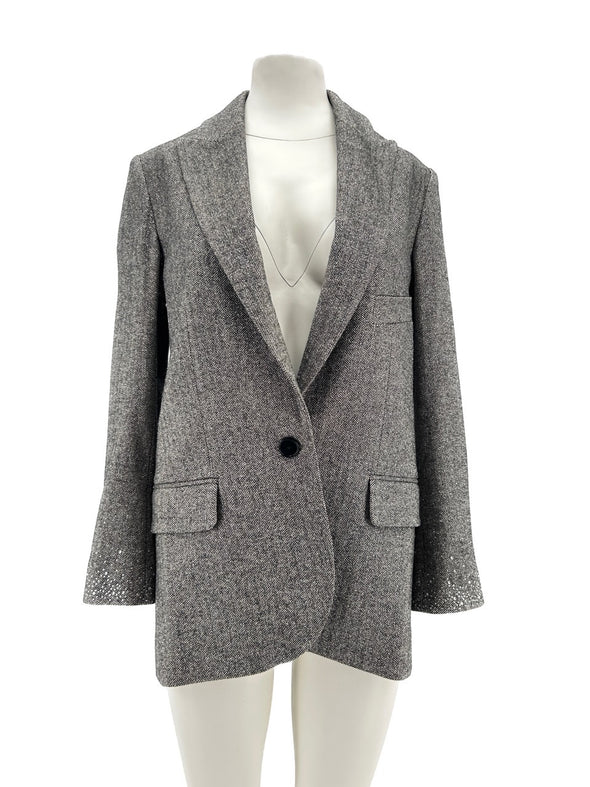 Blazer gris métallisé