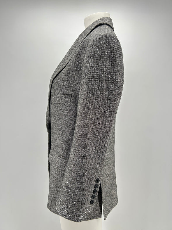 Blazer gris métallisé