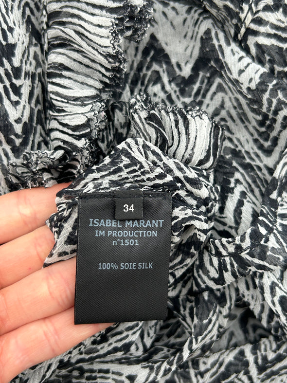 Blouse noire en soie