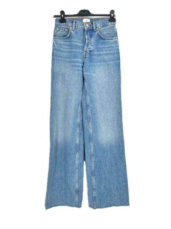 Jean large bleu