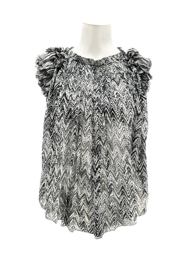 Blouse noire en soie