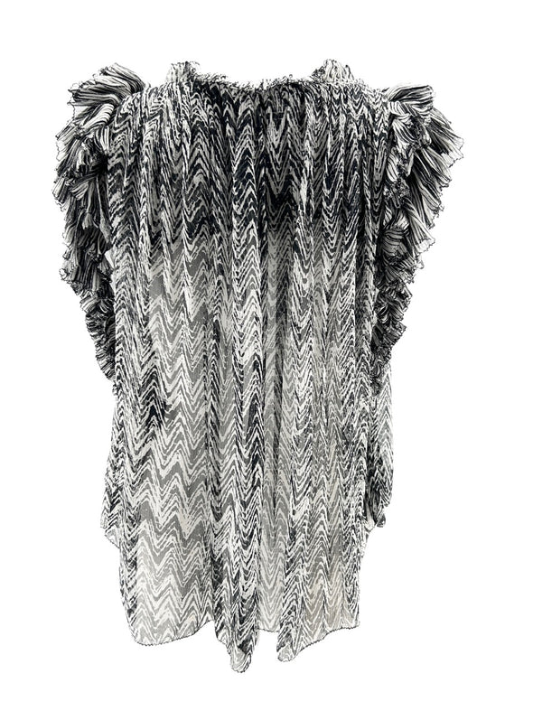 Blouse noire en soie