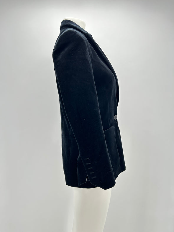 Blazer en velours noir