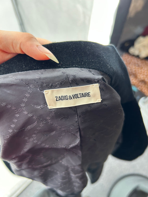 Blazer en velours noir