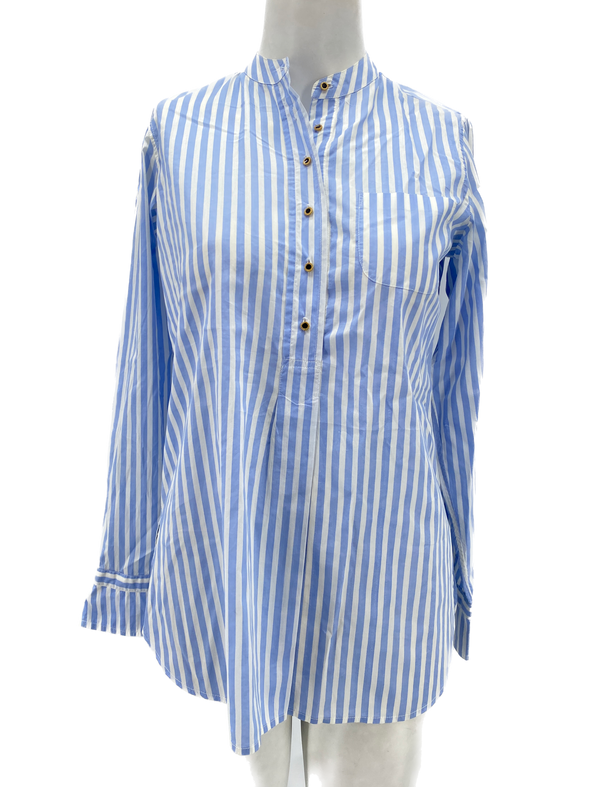 Chemise bleue à rayures