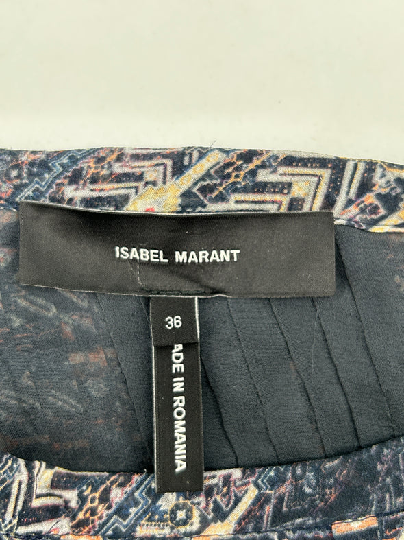 Jupe plissée à motif bohème