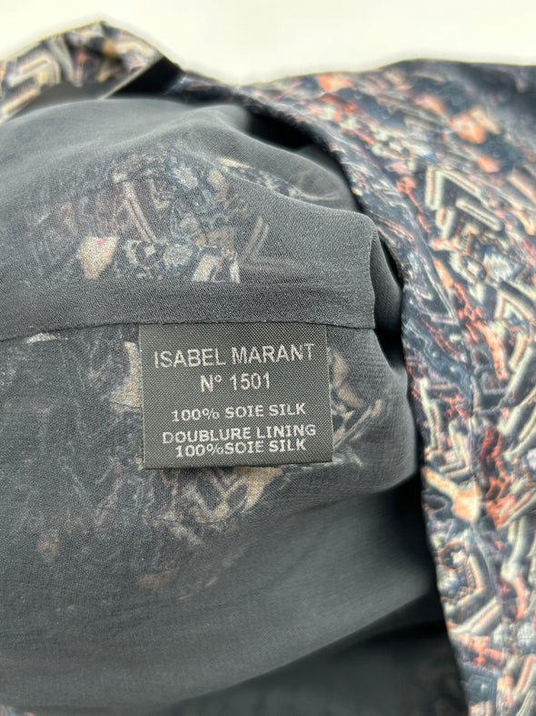 Jupe plissée à motif bohème