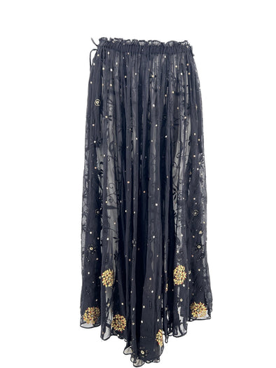 Jupe noire transparente