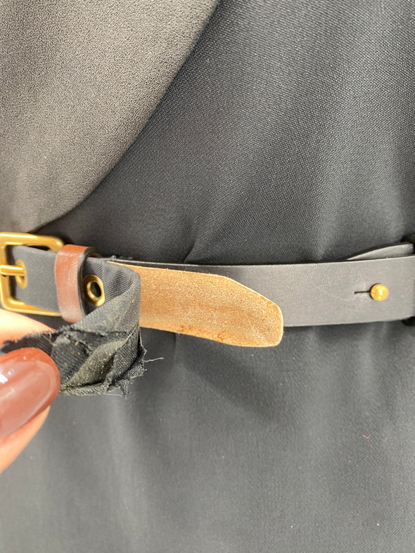 Veste noire à ceinture
