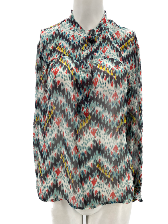 Blouse imprimée en soie