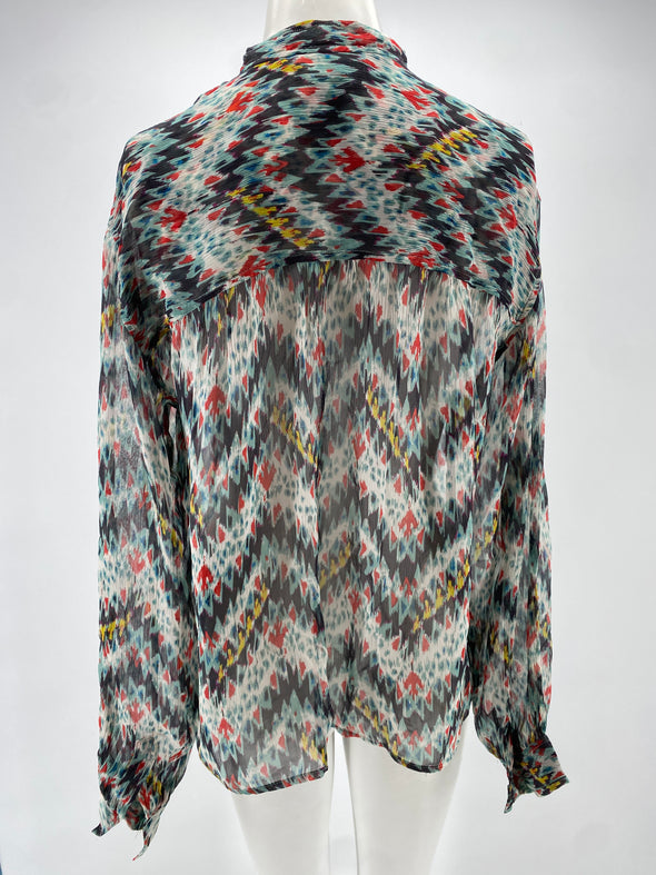 Blouse imprimée en soie