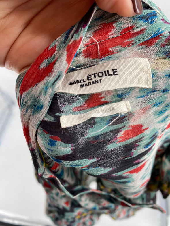 Blouse imprimée en soie