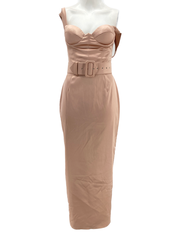 Robe longue en soie